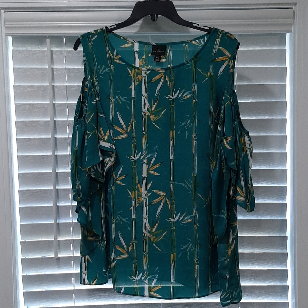 Worthington Cold Shoulder Blouse